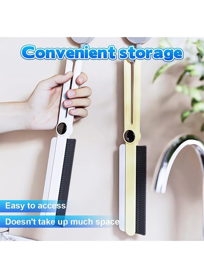Hard Bristle Crevice Cleaning Brush, 2PCS Multi-Function Integrated Scraping and Brushing Gap Cleaning Tool for Bathroom Dead Corner Cleaning, Sink, Window, Floor Gaps, Kitchen - Image 3