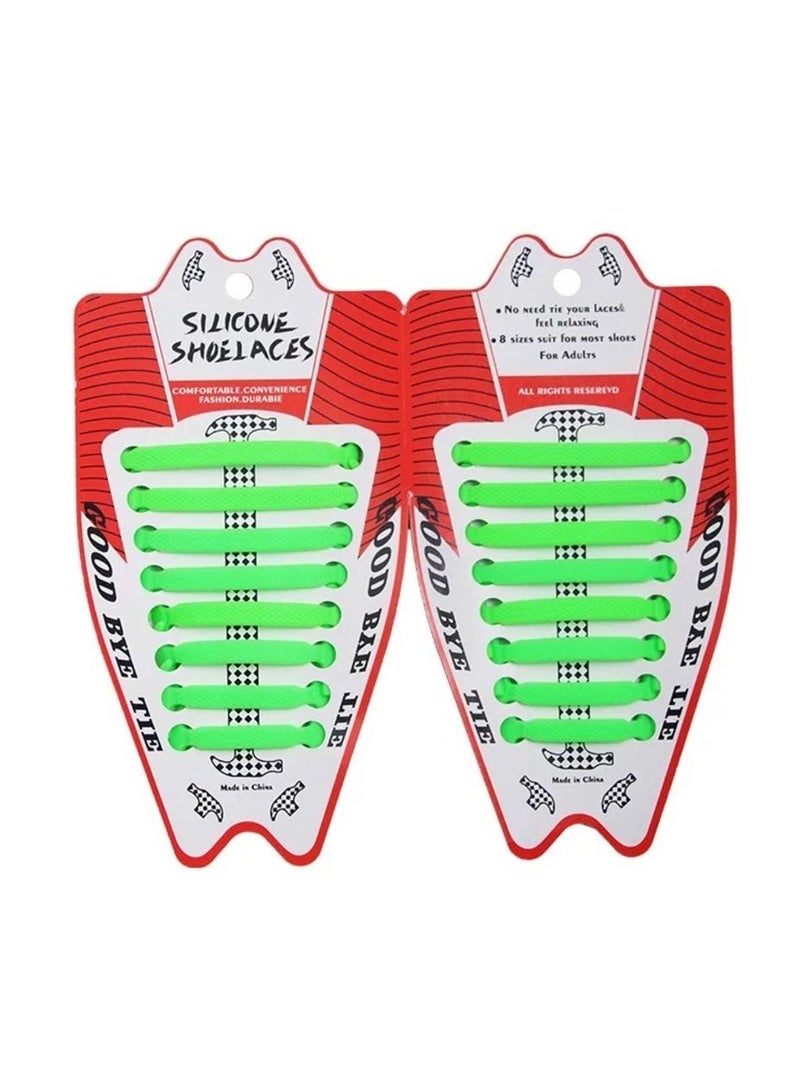 No Tie Shoelaces Elastic Silicone Shoe Laces For Running Jogging Canvas Sneakers