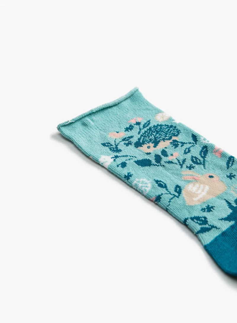 كوتون Socket Socks Animal Patterned