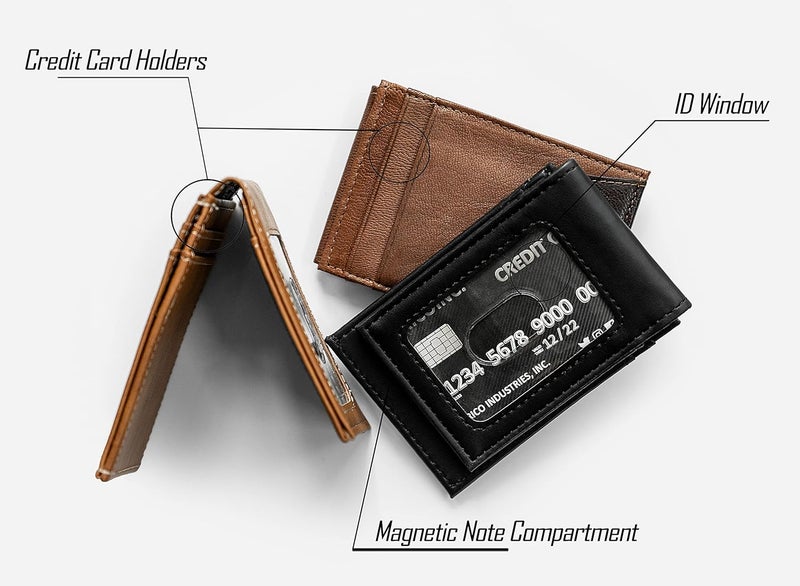 Rico Industries NFL Football Gray Laser Engraved Front Pocket Wallet - Compact/Comfortable/Slim - Image 2