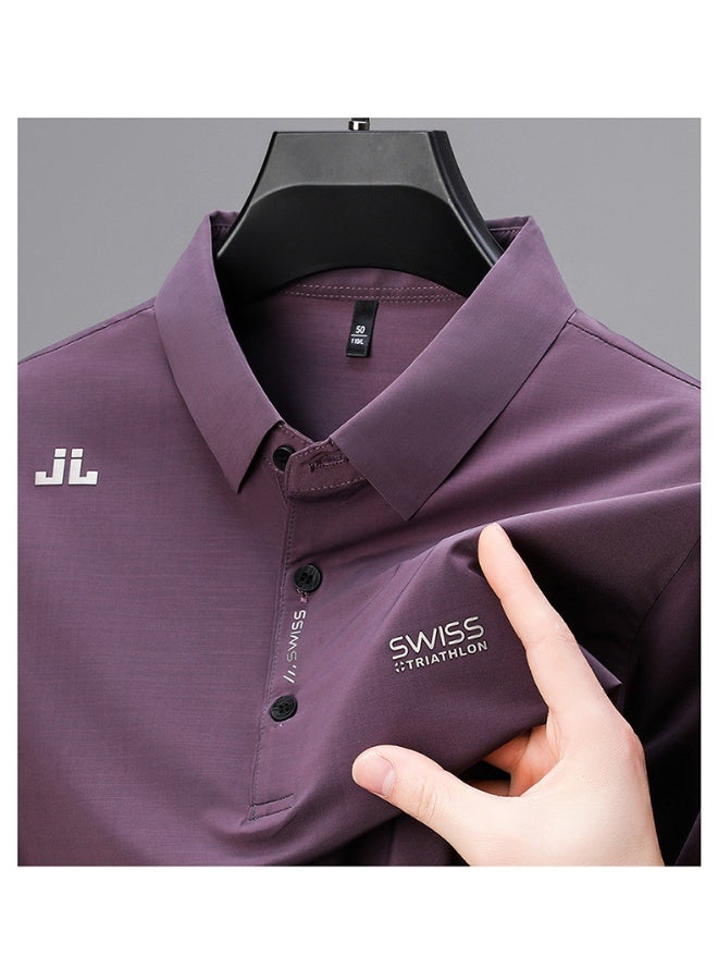 SWISS Men's Business Casual Short Sleeved Shirt Polo Shirt Fashionable Breathable Comfortable Versatile Top - Image 1
