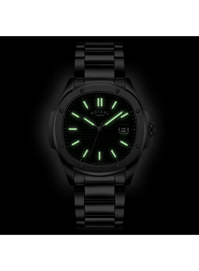 Rotary  Rotary Men's Apex 100 Green Dial Stainless Steel Bracelet Watch - GB05575/24 for Men | Best Price UAE