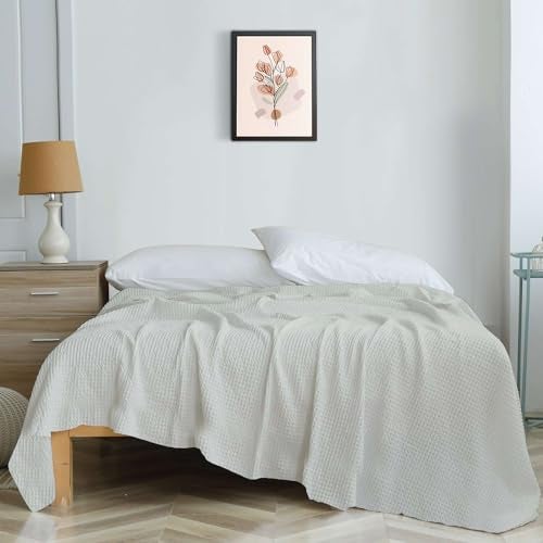 Bhoomi Impex Super Soft & Breathable 100% Microfiber Waffle Blanket – Throw Blanket and Quilt for Bed & Sofa Single(60x90) Size - Pearl Grey/Soft Grey - Image 4