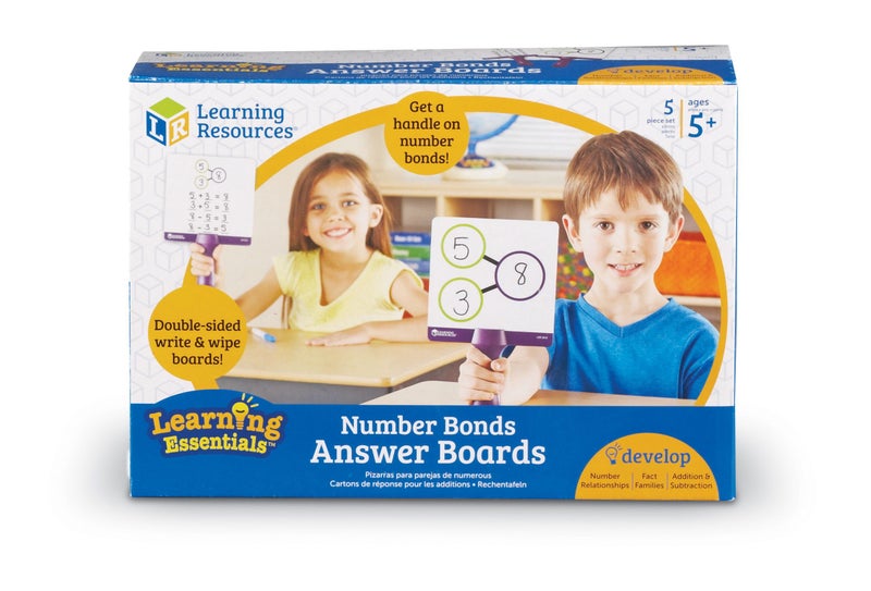 Learning Resources Double-sided Number Bonds Write-and-Wipe Answer Boards, Classroom Accessories, Set of 5, Ages 5+ - Image 4