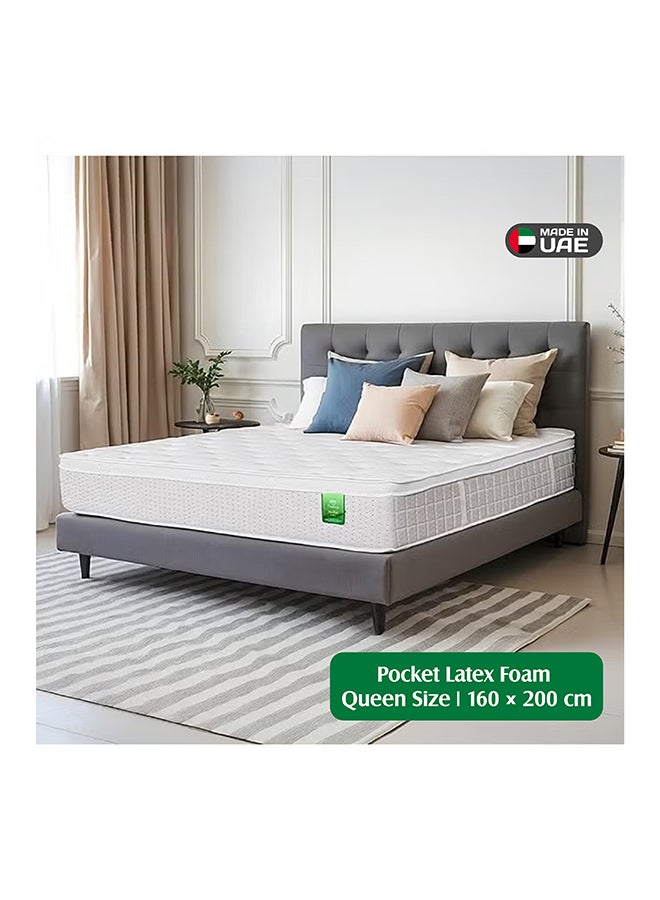 EASELIVING Hybrid Natural Latex Foam Mattress - 30cm Queen Size Medium Firm Mattress | Pocket Spring Mattress with Cooling Comfort, Edge Support and Pressure Relief | 10-Year Warranty (160x200 cm) - Image 1