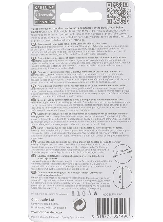 Clippasafe Baby/Kids/Child Safety Premium Bag Clips Large Size (2 Pack) - Image 2