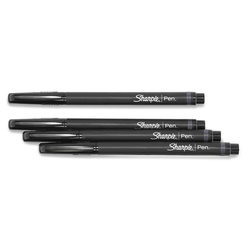 Sharpie Felt Tip Pens Fine Point (0.4Mm) Felt Tip Markers Journaling Pens Art Drawing Markers Black 4 Count - Image 5