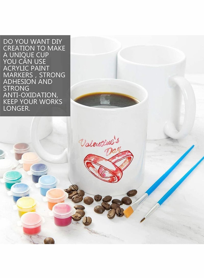 Y&D Blank Ceramic Mugs, Coated Cup, Sublimation Blanks Mugs Porcelain Mug, Classic Cup for Coffee, Soup, Tea, Milk, Latte, Hot Cocoa and DIY Yourself (Coffee Set of 2)  - Image 5