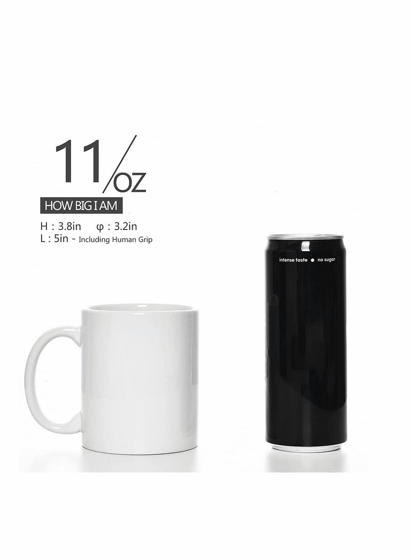 Y&D Blank Ceramic Mugs, Coated Cup, Sublimation Blanks Mugs Porcelain Mug, Classic Cup for Coffee, Soup, Tea, Milk, Latte, Hot Cocoa and DIY Yourself (Coffee Set of 2)  - Image 2