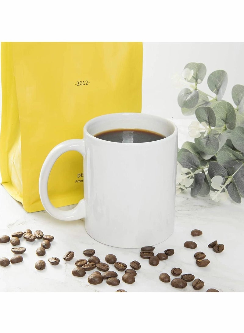 Y&D Blank Ceramic Mugs, Coated Cup, Sublimation Blanks Mugs Porcelain Mug, Classic Cup for Coffee, Soup, Tea, Milk, Latte, Hot Cocoa and DIY Yourself (Coffee Set of 2)  - Image 3