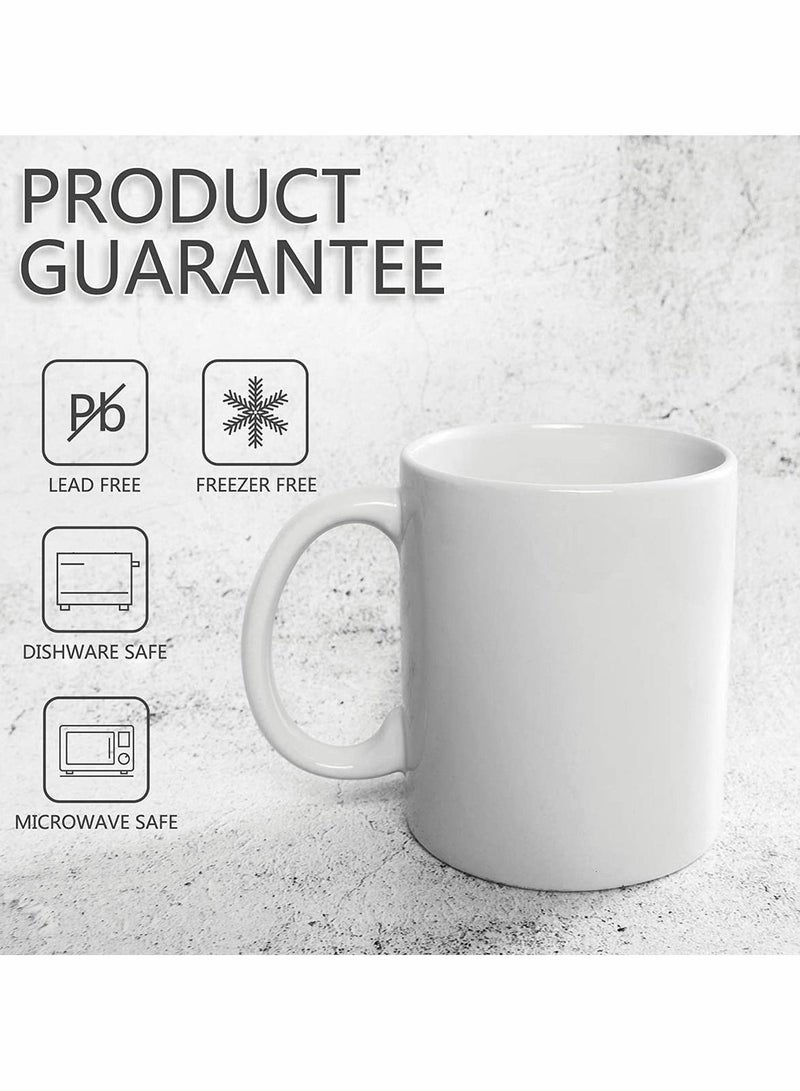 Y&D Blank Ceramic Mugs, Coated Cup, Sublimation Blanks Mugs Porcelain Mug, Classic Cup for Coffee, Soup, Tea, Milk, Latte, Hot Cocoa and DIY Yourself (Coffee Set of 2)  - Image 4