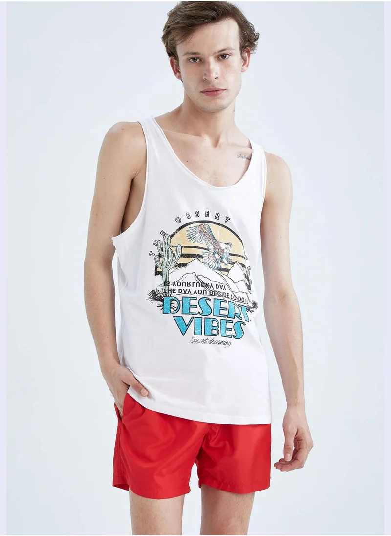 DeFacto Slim Fit Sleeveless Printed Vest