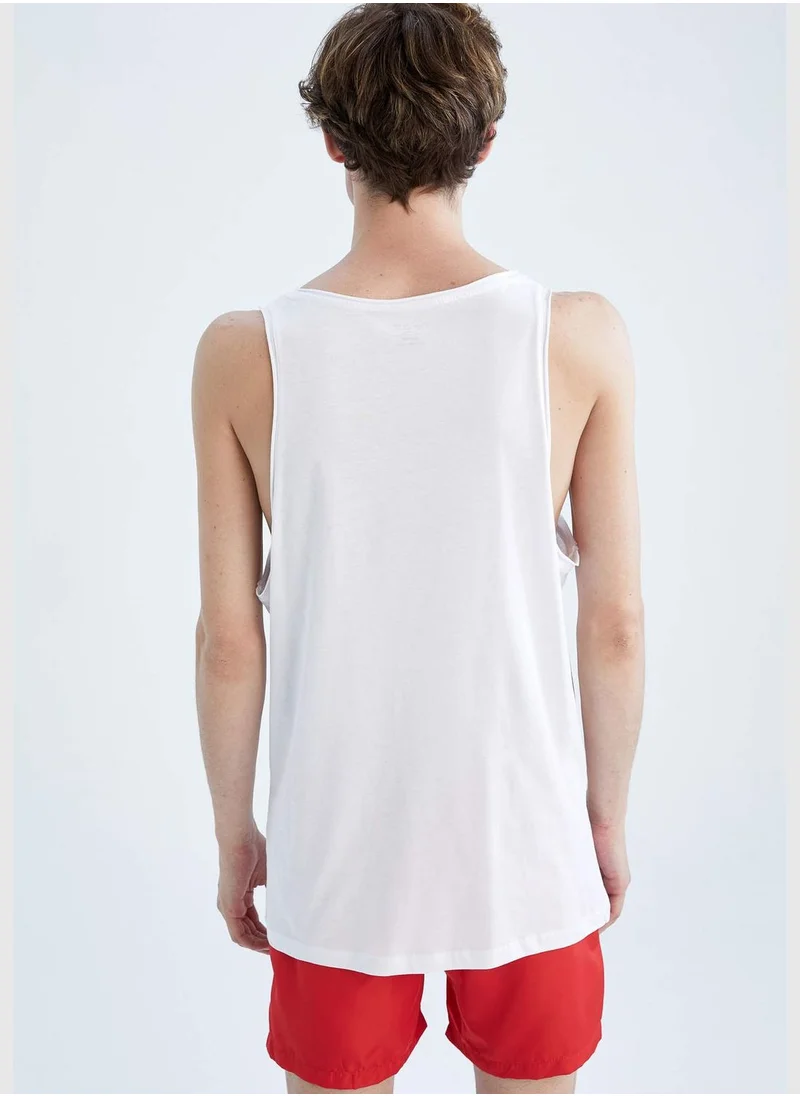 DeFacto Slim Fit Sleeveless Printed Vest