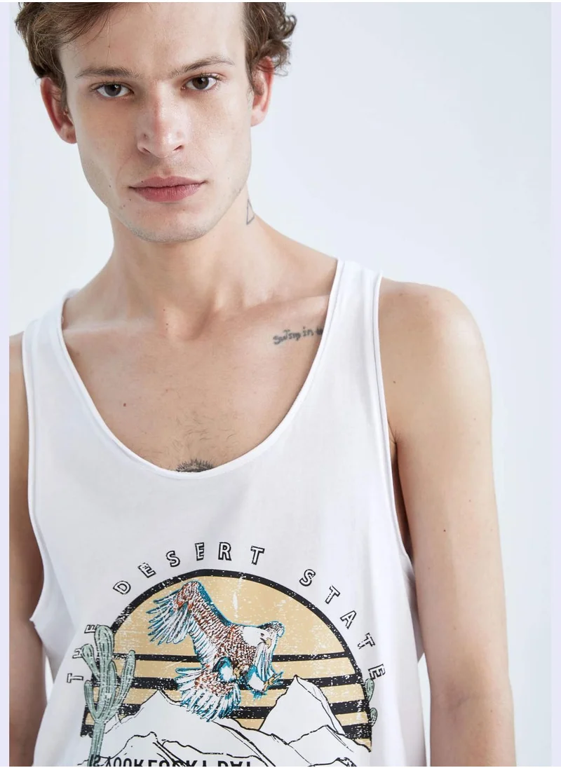 DeFacto Slim Fit Sleeveless Printed Vest