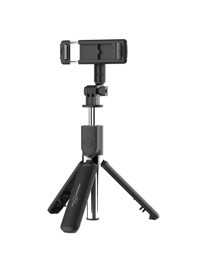 Porodo Blue FlexiTripod Selfie Stick with Foldable Tripod, Wireless Remote Shutter, 360° Rotation, 4.0 Bluetooth Version, 10m Wireless Range, Stainless Steel Material - Black - Image 3