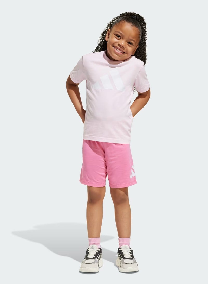 Adidas LK BL T-SET 160     CLPINK/WHITE - Image 1