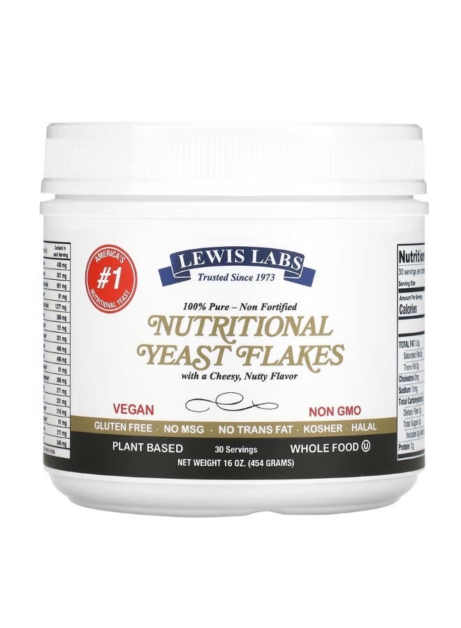 Lewis Labs Nutritional Yeast Flakes 16 oz 454 g - Image 1