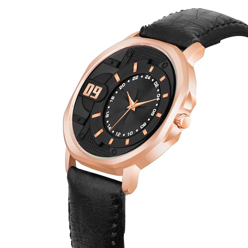 Acnos Luxury & Sporty Unisex Watch - Black Metal Analog Dial - Image 4