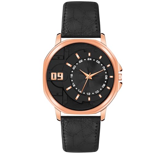 Acnos Luxury & Sporty Unisex Watch - Black Metal Analog Dial - Image 1