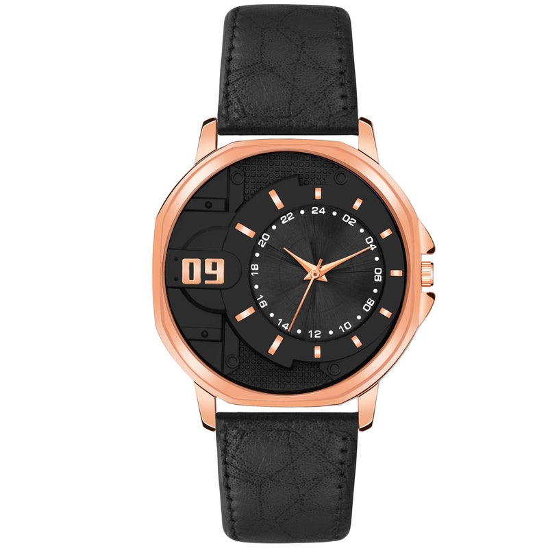 Acnos Luxury & Sporty Unisex Watch - Black Metal Analog Dial - Image 5