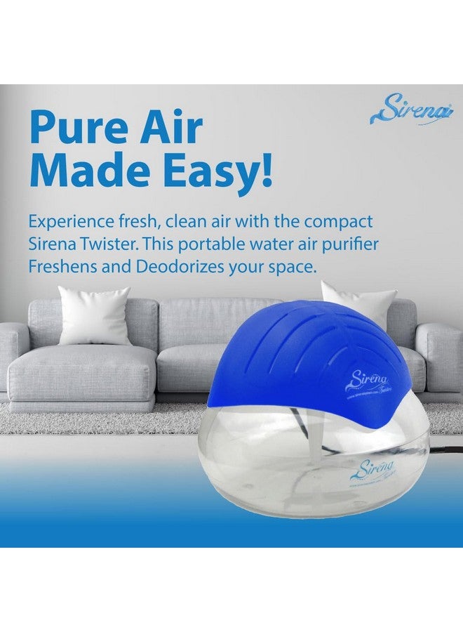 SIRENA Sirena Twister Air Purifier (Blue) - Water Filter Air Washer For Home and Office - Essential Oil Aroma Diffuser With LED Night light - Small Air Cleaner For Smoke and Pets  - Image 3
