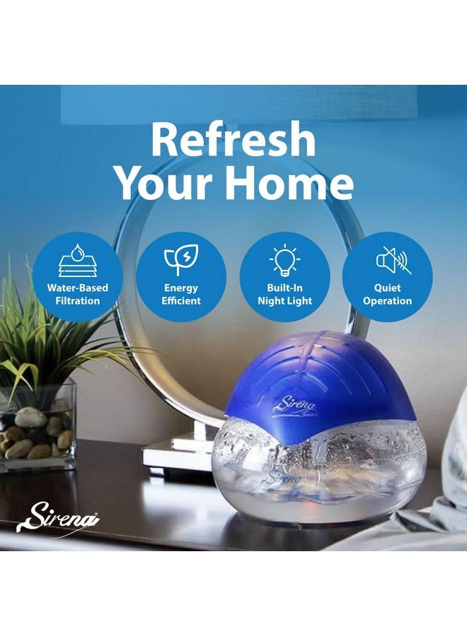 SIRENA Sirena Twister Air Purifier (Blue) - Water Filter Air Washer For Home and Office - Essential Oil Aroma Diffuser With LED Night light - Small Air Cleaner For Smoke and Pets  - Image 2