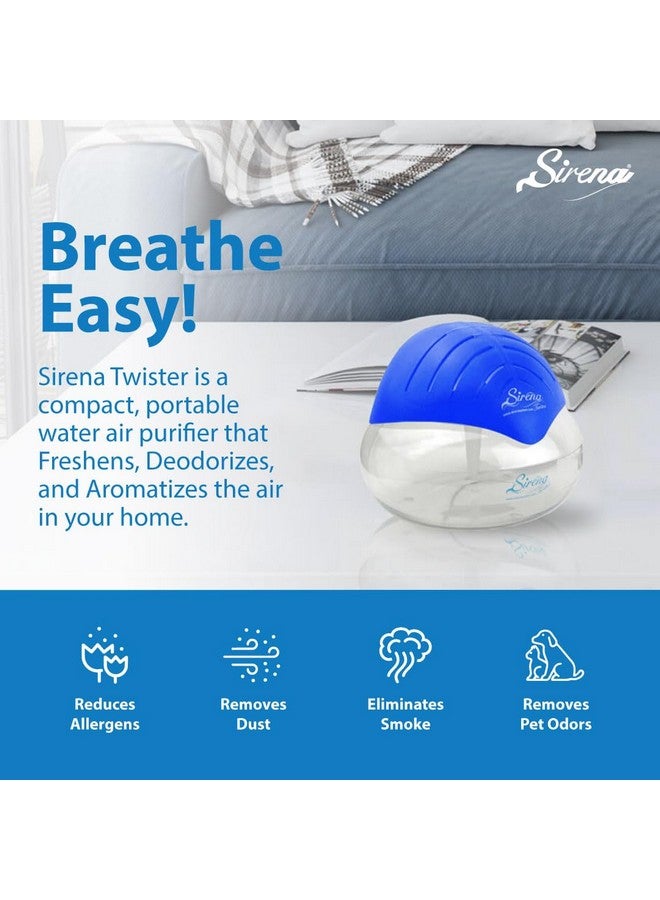 SIRENA Sirena Twister Air Purifier (Blue) - Water Filter Air Washer For Home and Office - Essential Oil Aroma Diffuser With LED Night light - Small Air Cleaner For Smoke and Pets  - Image 4
