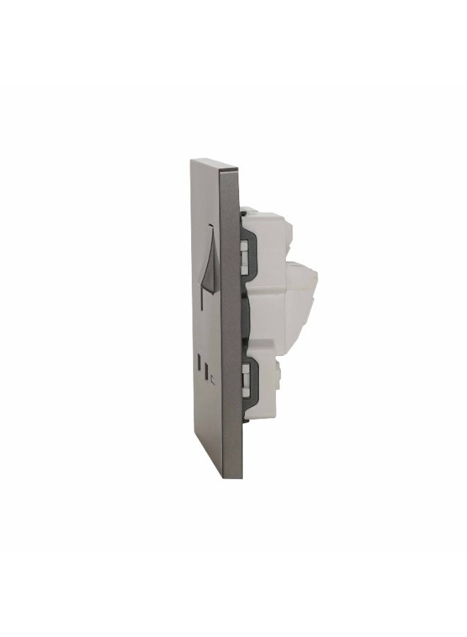 Donmarco 1 Gang UK Socket with Neon Indicator – Ultra Thin Plastic Design , Fire-Resistant Electric Outlet , 15-Year Warranty (Matt Grey) | Wall Socket Power Outlet  - Image 3