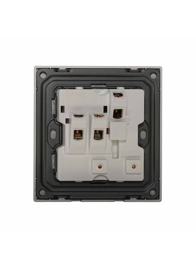 Donmarco 1 Gang UK Socket with Neon Indicator – Ultra Thin Plastic Design , Fire-Resistant Electric Outlet , 15-Year Warranty (Matt Grey) | Wall Socket Power Outlet  - Image 4