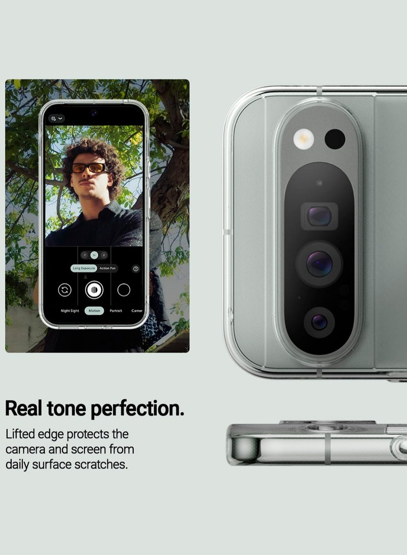 Caseology Capella Kickstand for Google Pixel 9 Pro XL Case Cover [Built-in Kick Stand] Military Grade - Clear Black - Image 5