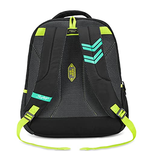 Skybags Casual Backpack 34L with 3 Spacious Compartments, Front Pocket & Built to Last Shoulder Strap | Black | Riddle - Image 5
