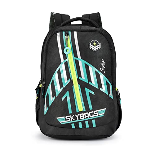 Skybags Casual Backpack 34L with 3 Spacious Compartments, Front Pocket & Built to Last Shoulder Strap | Black | Riddle - Image 1