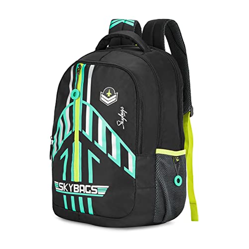 Skybags Casual Backpack 34L with 3 Spacious Compartments, Front Pocket & Built to Last Shoulder Strap | Black | Riddle - Image 2