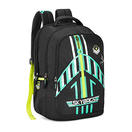 Skybags Casual Backpack 34L with 3 Spacious Compartments, Front Pocket & Built to Last Shoulder Strap | Black | Riddle - Image 3
