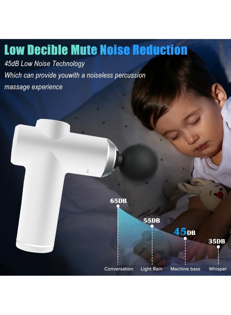 Yakiter Massage Gun,Yakiter 99 Speeds Powerful Percussion Massage Machine with LCD Touch Screen, 8 Massage Heads, Quiet Handheld Neck Back Massager for Muscle Pain Relief（White + Suitcase)  - Image 5