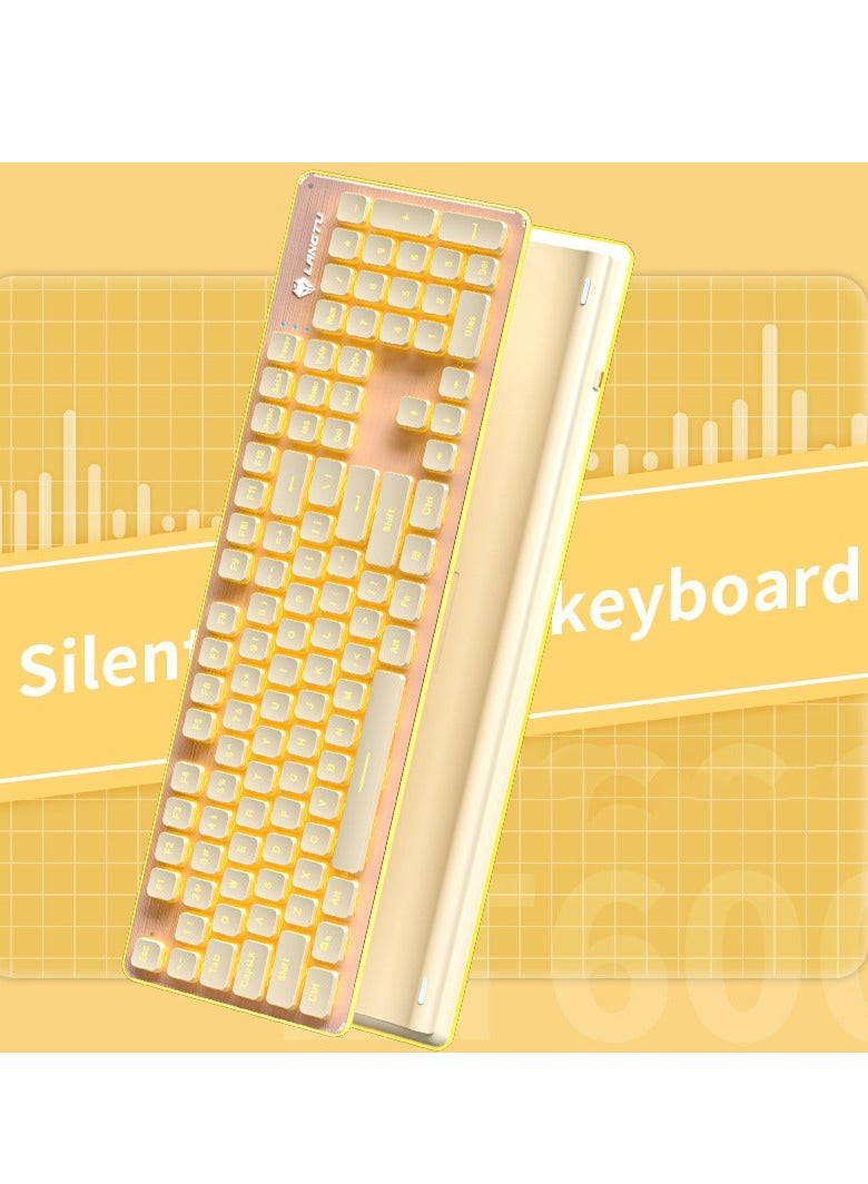 لانغتو LANGTU LT600 الميكانيكية الشعور الصامت اللاسلكي لوحة المفاتيح الكمبيوتر المحمول مكتب مقاوم للماء هدية لوحة المفاتيح الماوس مجموعة - Image 1