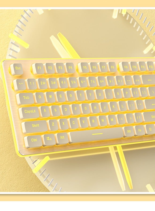 لانغتو LANGTU LT600 الميكانيكية الشعور الصامت اللاسلكي لوحة المفاتيح الكمبيوتر المحمول مكتب مقاوم للماء هدية لوحة المفاتيح الماوس مجموعة - Image 5