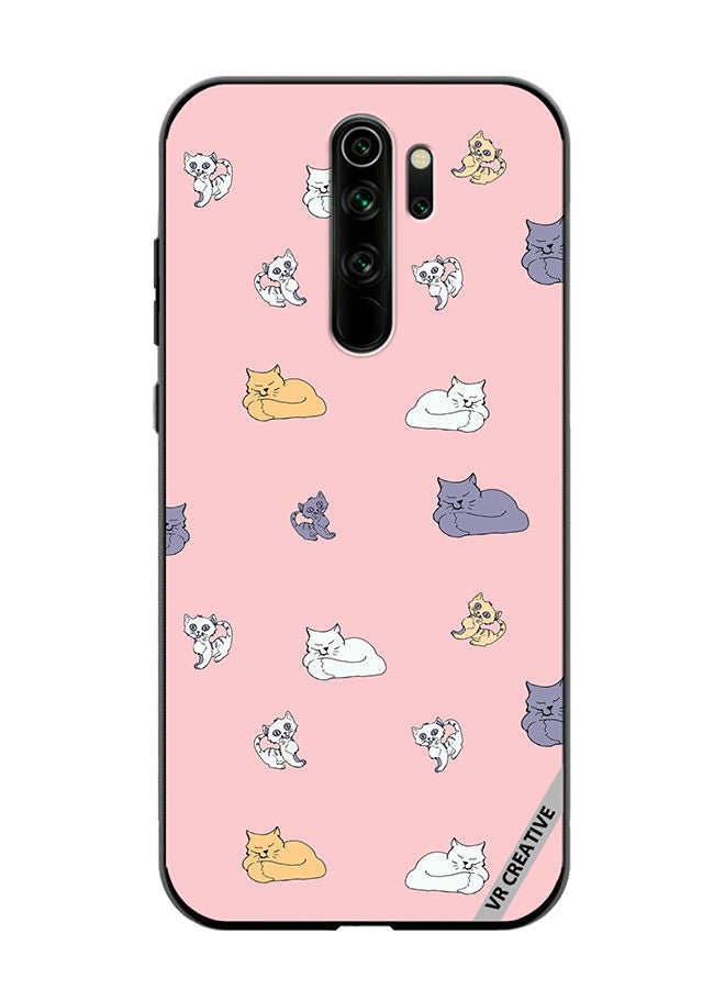 VR CREATIVE Protective Case Cover For Xiaomi Redmi Note 8 Pro Sleeping Cats And Playing Kittens Design Multicolour - Image 1