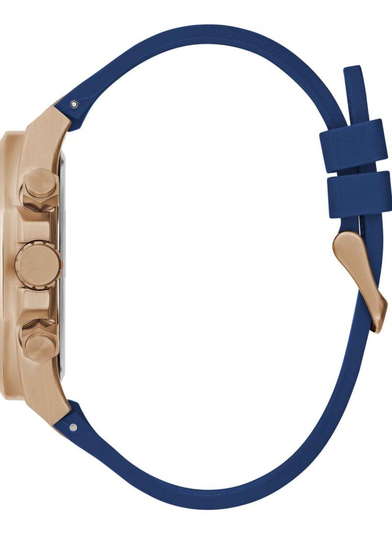 GUESS ساعة GUESS للرجال باللون الأزرق والذهبي الوردي وثنائية اللون ومتعددة الوظائف - GW0583G3 - Image 3