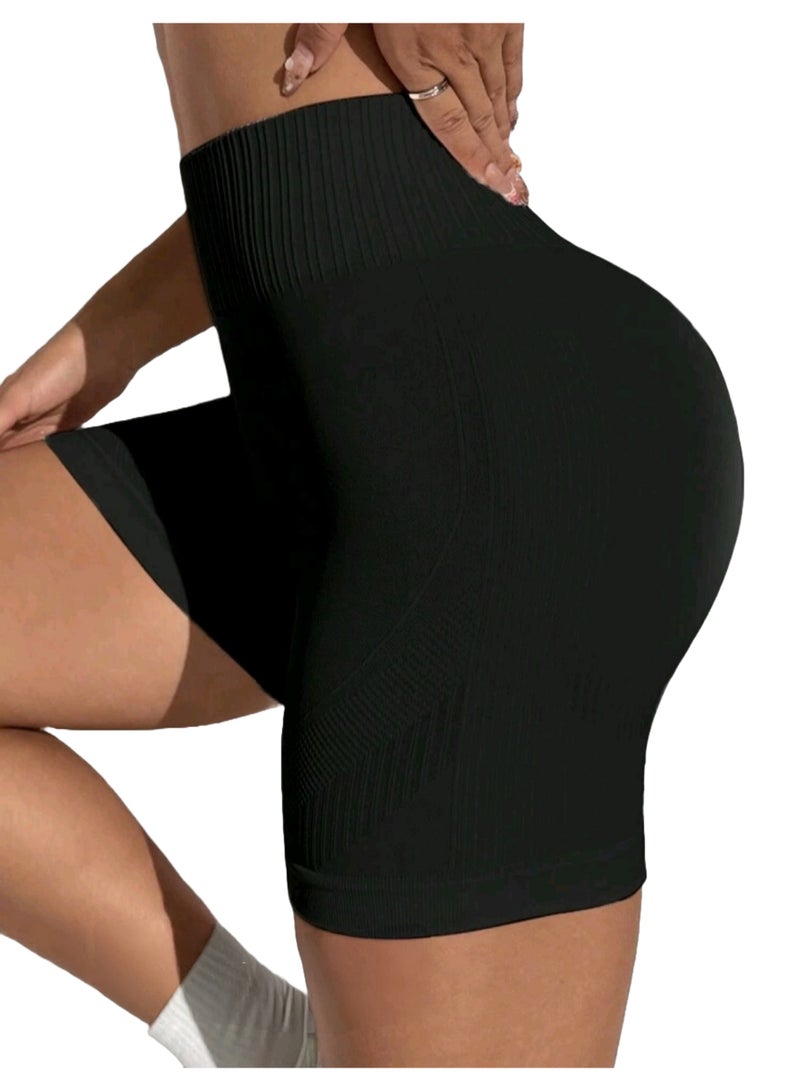 Sweet Cathy Biker Shorts Seamless High Waist Scrunch Butt Sports Tummy Control Butt Lift Stretchable Tights Waist Compression Fitness Gym for Women - Image 3