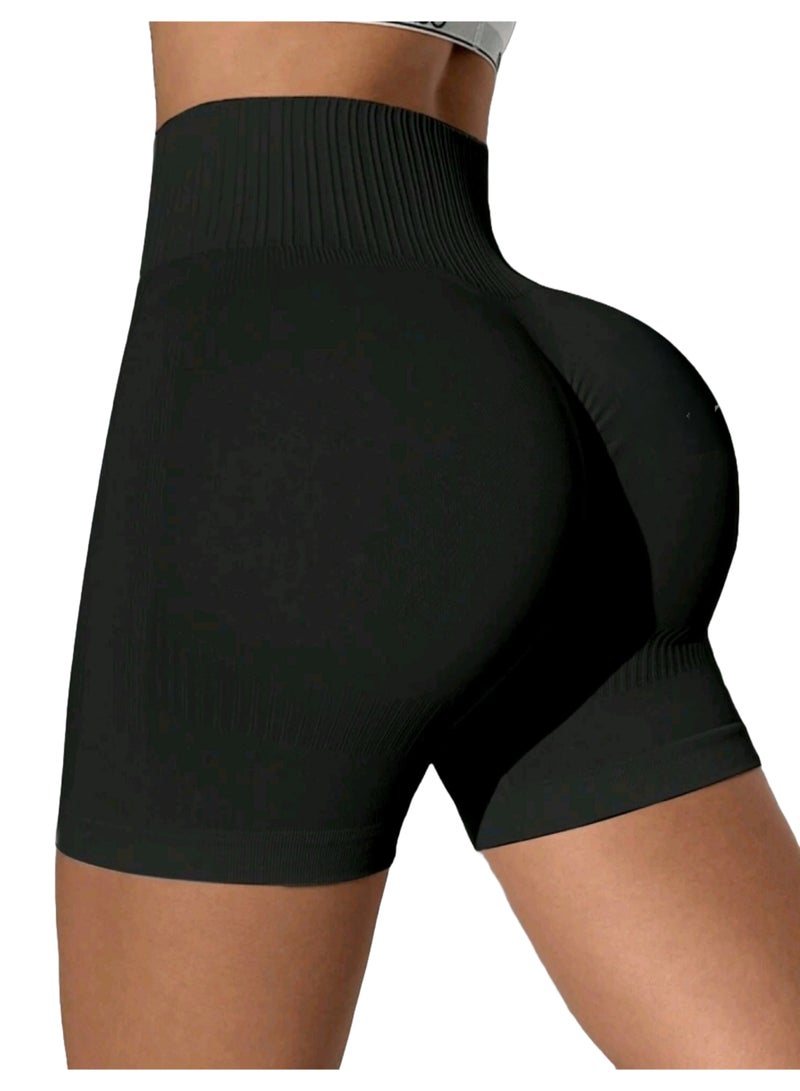 Sweet Cathy Biker Shorts Seamless High Waist Scrunch Butt Sports Tummy Control Butt Lift Stretchable Tights Waist Compression Fitness Gym for Women - Image 1