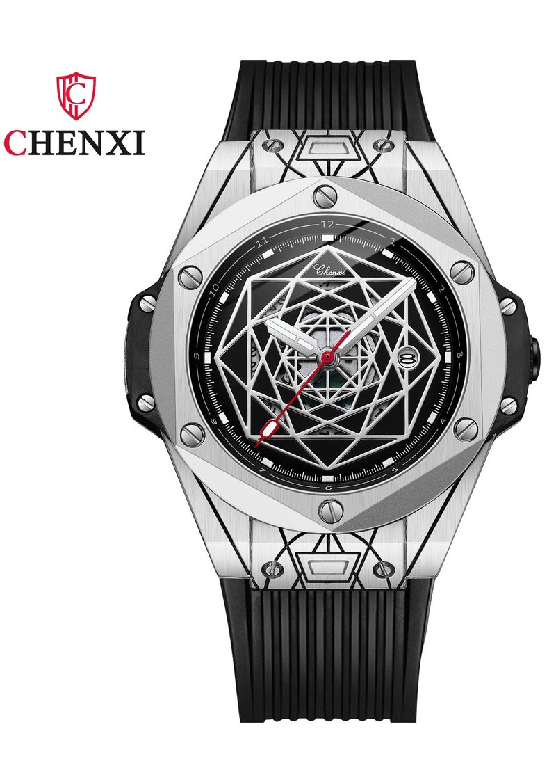Chenxi Watches for Men Waterproof Luminous Fashion Business Calendar Quartz Watch Large Dial 48mm - Image 1