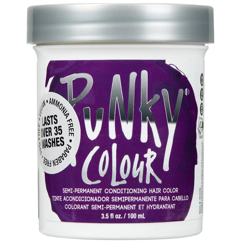 Punky Purple Semi Permanent Hair Color - Vegan & Cruelty-Free Conditioning Purple Hair Dye, Lasts Up to 35 Washes, 3.5 fl oz - Image 1