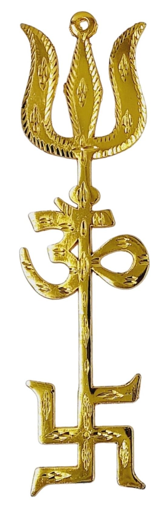 ARTISKRITI Om Trishul Swastik Trishakti Yantra Door, Wall Hanging for Home, Mandir, Office & Shops Home House Entrance Door Decor - Image 5