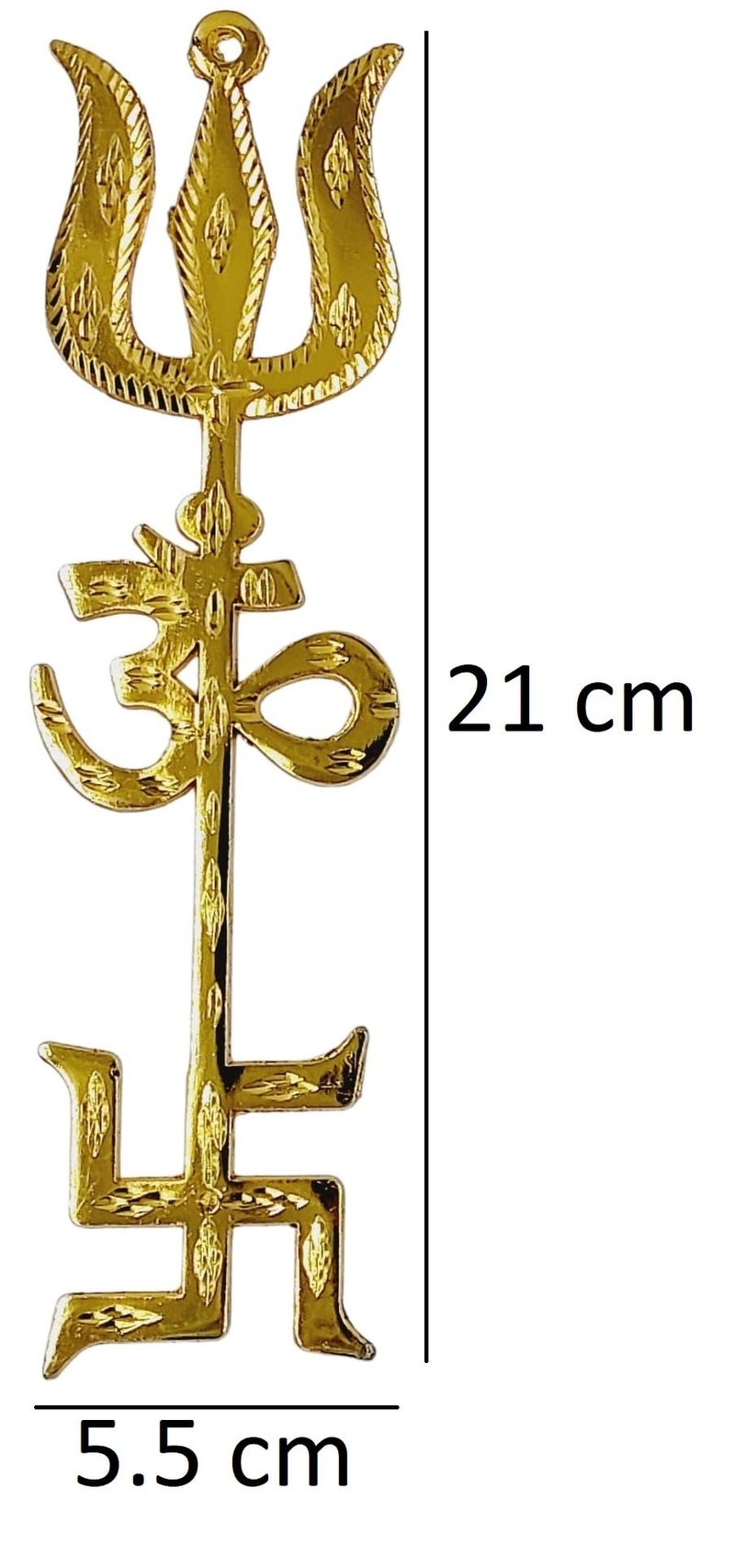 ARTISKRITI Om Trishul Swastik Trishakti Yantra Door, Wall Hanging for Home, Mandir, Office & Shops Home House Entrance Door Decor - Image 4