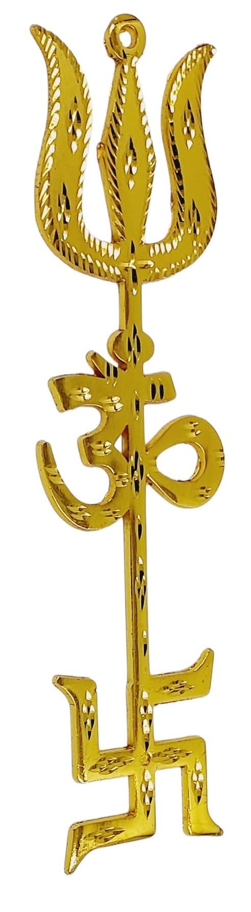 ARTISKRITI Om Trishul Swastik Trishakti Yantra Door, Wall Hanging for Home, Mandir, Office & Shops Home House Entrance Door Decor - Image 3