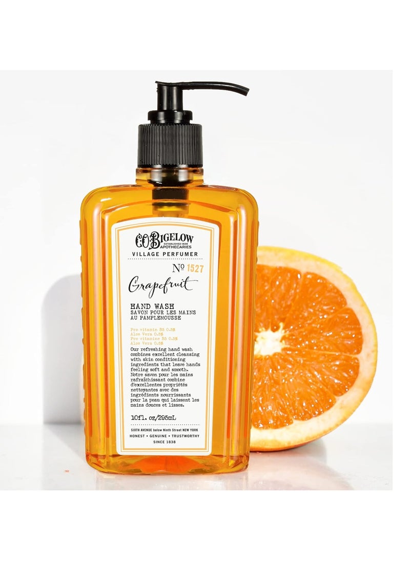 C. O. Bigelow C.O. Bigelow Hand Wash Grapefruit, Village Perfumer Moisturizing Hand Soap for Bathroom & Kitchen with Aloe Vera and Pro-Vitamin B5, 10 fl oz  - Image 1
