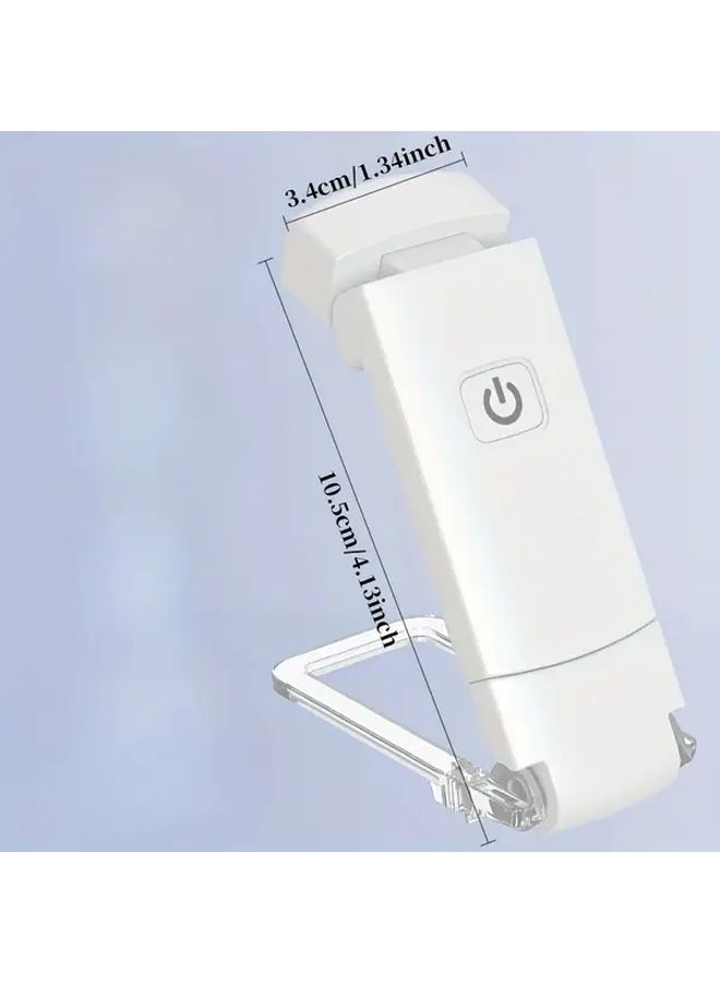 ضوء قراءة محمول أبيض قابل لإعادة الشحن، قابل للشحن عبر USB، قابل لتعديل السطوع، قابل للتركيب على الكتب - Image 3