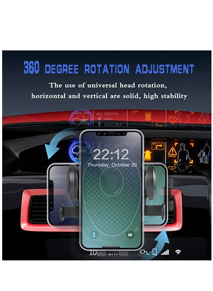 SYOSI Universal Car Phone Holder, Air Vent Car Mount Cell Phone Holder Car Phone Stand with Windshield Fit Thick Case & Heavy Phone Friendly Fit for All mobile phone Iphone Samsung - Image 5