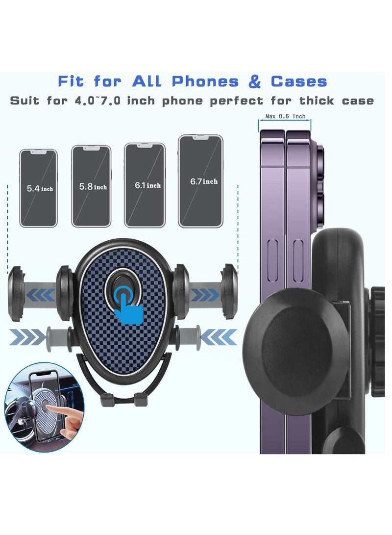 SYOSI Universal Car Phone Holder, Air Vent Car Mount Cell Phone Holder Car Phone Stand with Windshield Fit Thick Case & Heavy Phone Friendly Fit for All mobile phone Iphone Samsung - Image 4